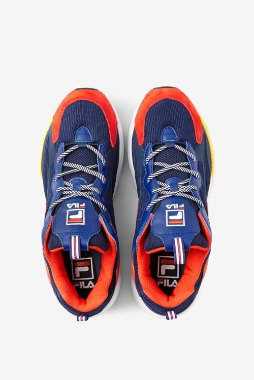 Navy / Blue / Red Men's Fila Ray Tracer Sneakers | Fila625JZ