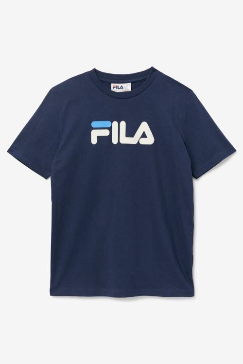 Navy / Blue Women\'s Fila Eagle Tee T Shirts | Fila403WF