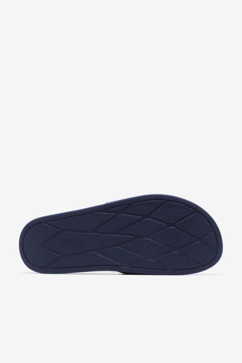 Navy Men's Fila 110 Year Collection Drifter Lux Slides | Fila945EI