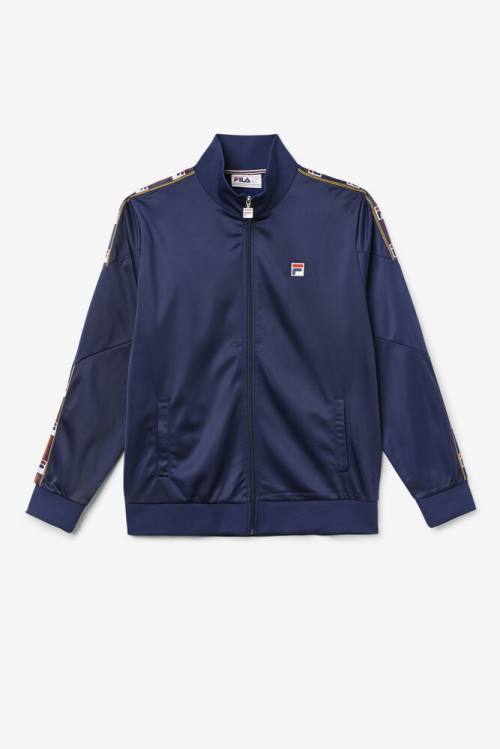 Navy Men\'s Fila Carson Track Jackets | Fila687CD