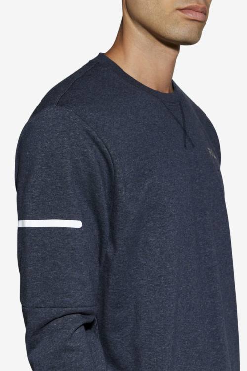 Navy Men's Fila Commuter Crew Sweatshirts | Fila523LI