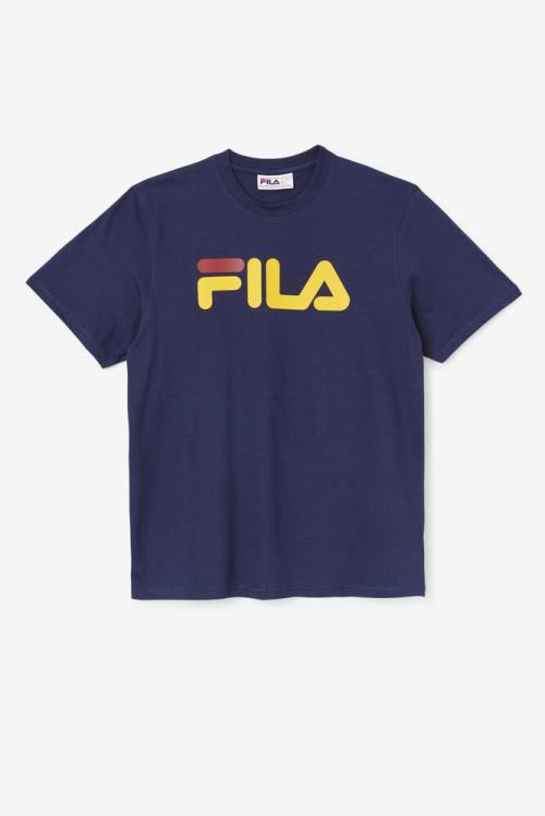 Navy Men\'s Fila Eagle Tee T Shirts | Fila183VR