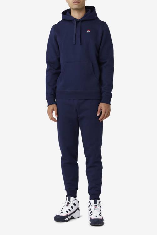 Navy Men's Fila Godfrey Hoodie | Fila254XS