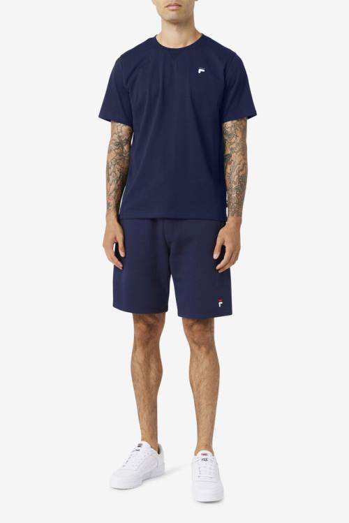 Navy Men's Fila Kasta Shorts | Fila241DS