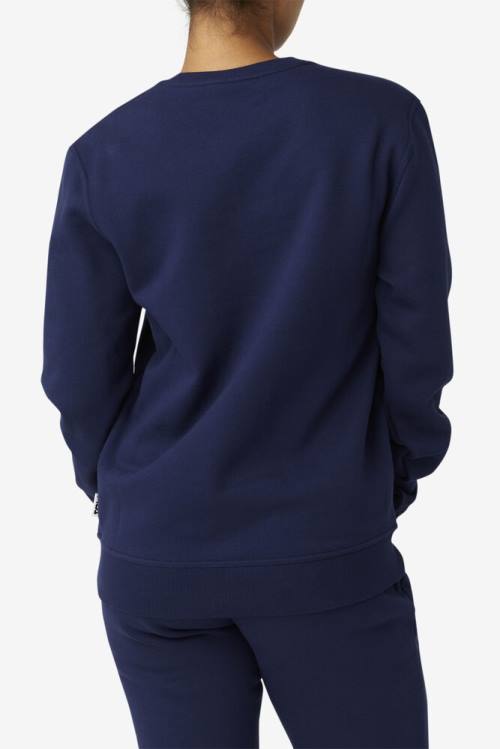 Navy Men's Fila Kieve Sweatshirts | Fila986JW