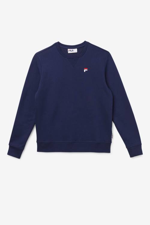 Navy Men\'s Fila Kieve Sweatshirts | Fila986JW