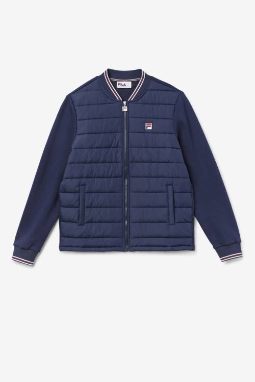 Navy Men\'s Fila Marco Puffer Jackets | Fila964LC