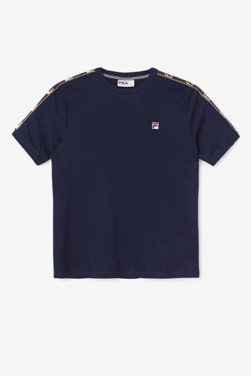 Navy Men\'s Fila Oliver Tee T Shirts | Fila857LK