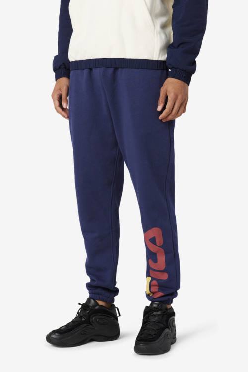 Navy Men's Fila Sunday Jogger Pants | Fila325RC