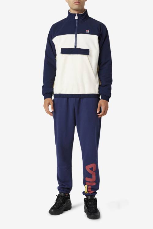 Navy Men's Fila Sunday Jogger Pants | Fila325RC