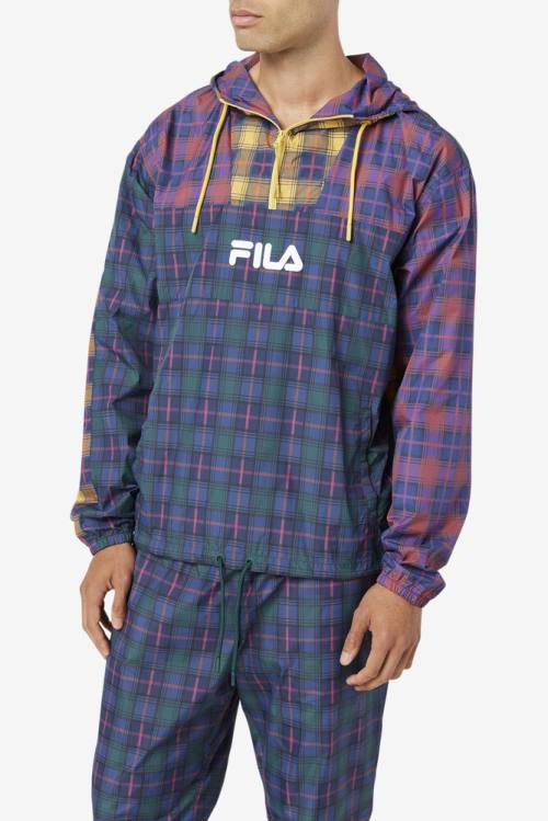 Navy Men's Fila Tej Windjacket Jackets | Fila904VN