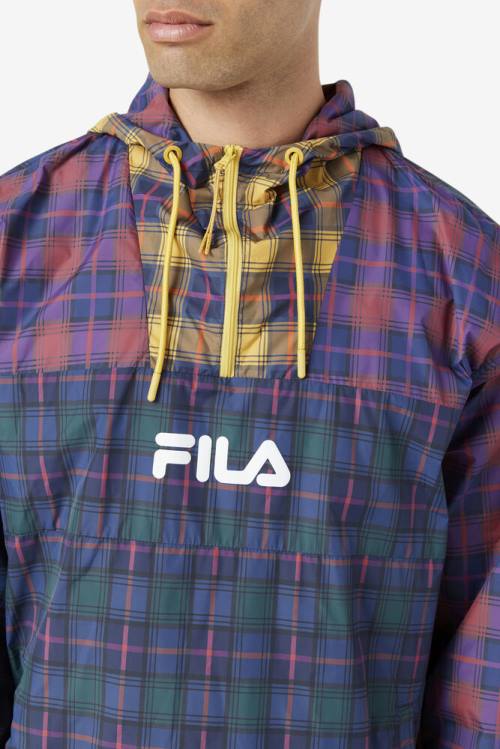 Navy Men's Fila Tej Windjacket Jackets | Fila904VN