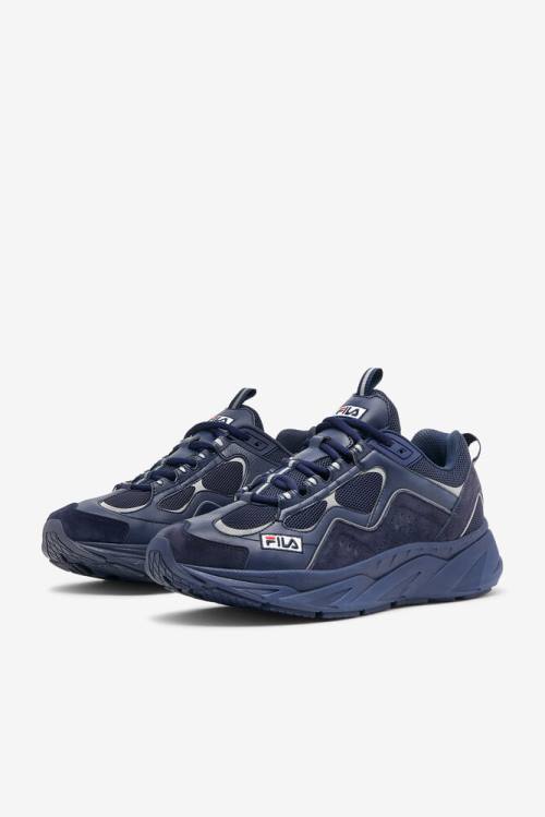 Navy Men's Fila Trigate Plus Sneakers | Fila307BD