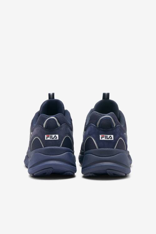 Navy Men's Fila Trigate Plus Sneakers | Fila307BD