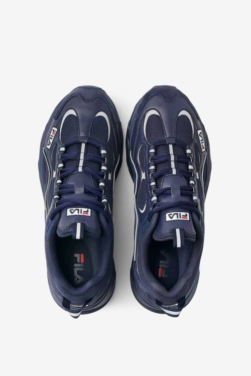 Navy Men's Fila Trigate Plus Sneakers | Fila307BD