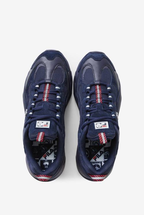 Navy Men's Fila Trigate X Brooks Brothers Sneakers | Fila273GD