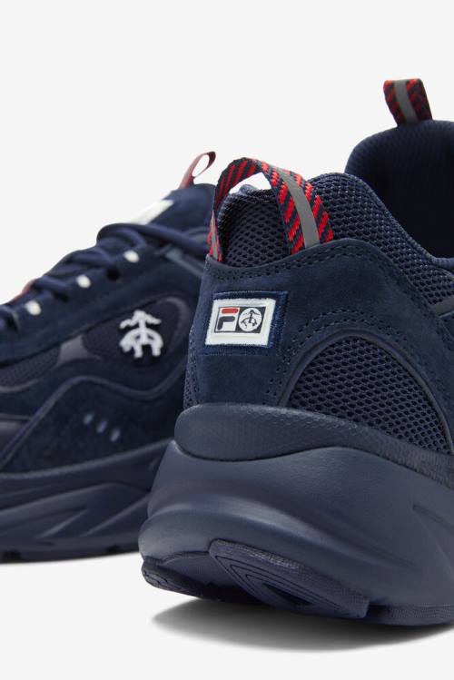 Navy Men's Fila Trigate X Brooks Brothers Sneakers | Fila273GD