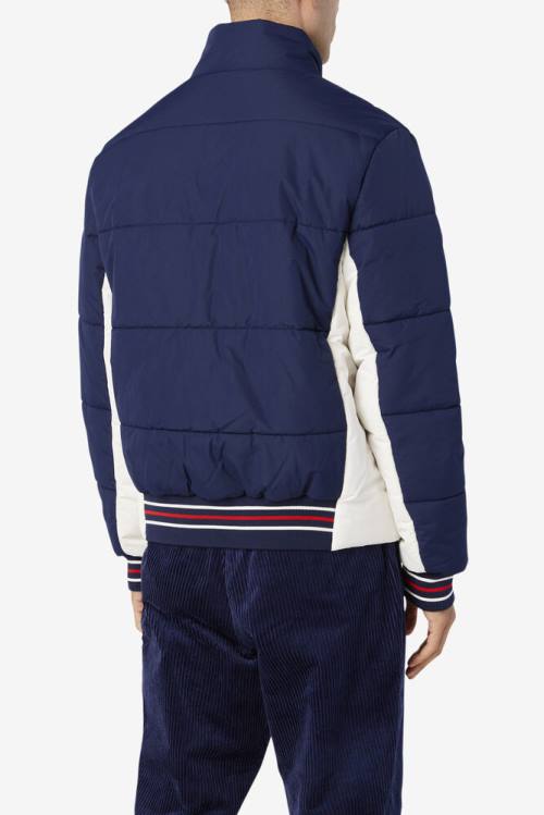 Navy Men's Fila Watson Puffer Jackets | Fila417UF