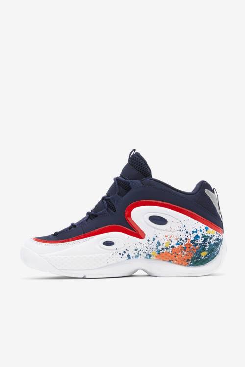 Navy / Multicolor / White Men's Fila Grant Hill 3 Diy Sneakers | Fila945ZT