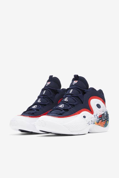 Navy / Multicolor / White Men's Fila Grant Hill 3 Diy Sneakers | Fila945ZT