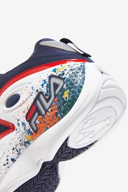 Navy / Multicolor / White Men's Fila Grant Hill 3 Diy Sneakers | Fila945ZT