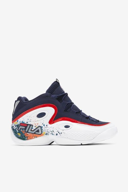 Navy / Multicolor / White Men\'s Fila Grant Hill 3 Diy Sneakers | Fila945ZT