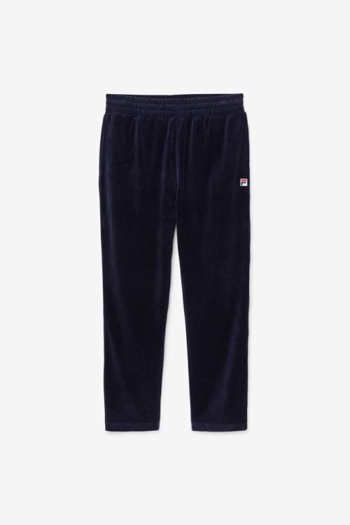 Navy / Red Men\'s Fila O-fit Velour Pants | Fila309TG