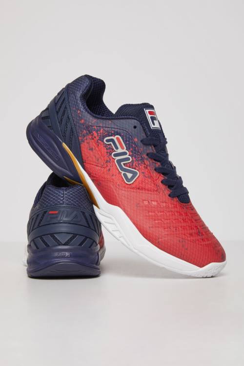 Navy / Red / White Men\'s Fila Axilus 2 Energized Tennis Shoes | Fila125RG