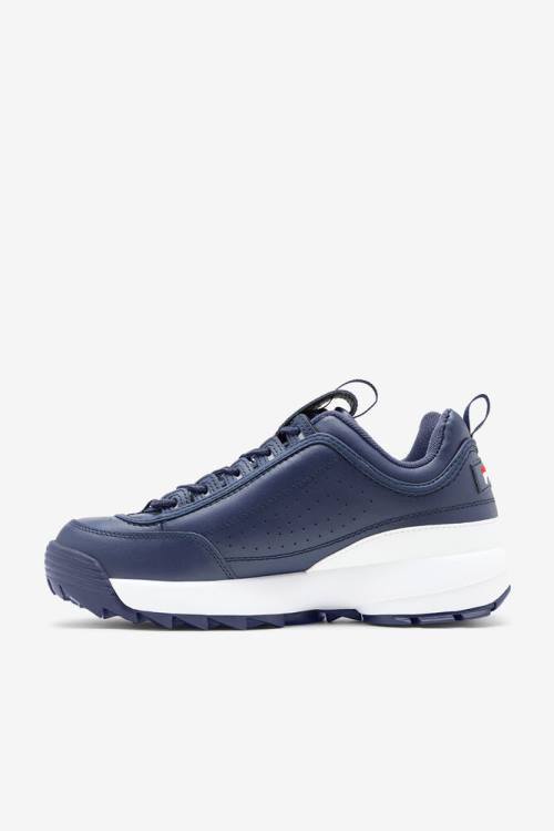 Navy / Red / White Men's Fila Disruptor 2 Premium Sneakers | Fila739BY