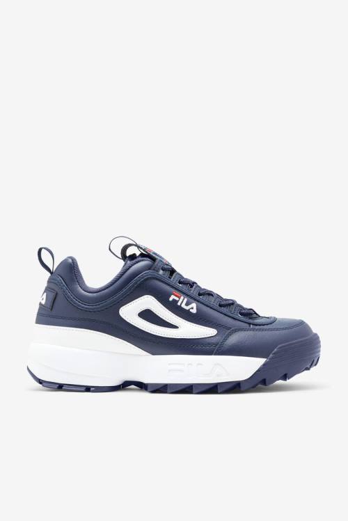 Navy / Red / White Men\'s Fila Disruptor 2 Premium Sneakers | Fila739BY