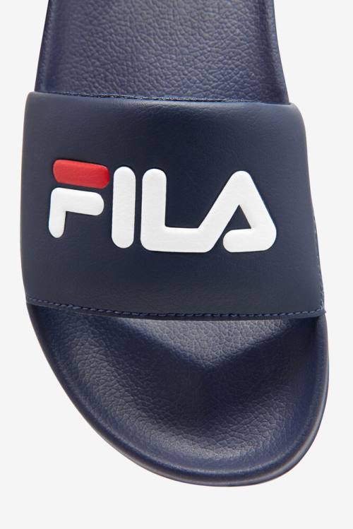 Navy / Red / White Men's Fila Drifter Slides | Fila298OV