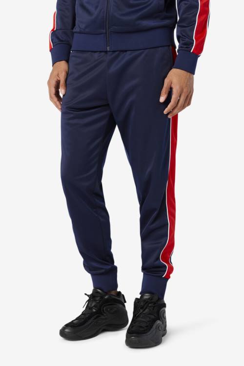 Navy / Red / White Men's Fila Elijah Track Pants | Fila879SC