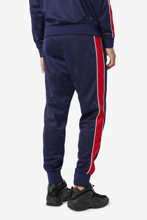 Navy / Red / White Men's Fila Elijah Track Pants | Fila879SC