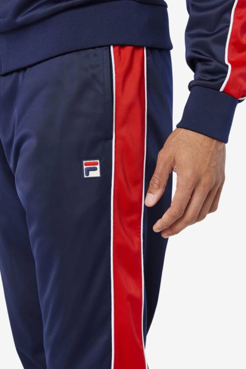 Navy / Red / White Men's Fila Elijah Track Pants | Fila879SC