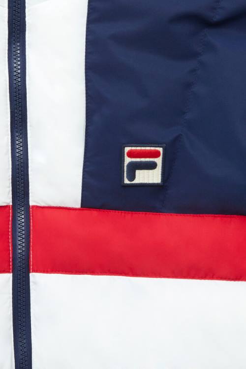 Navy / Red / White Men's Fila Fausto Ski Jackets | Fila603DV