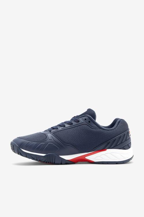 Navy / Red / White Men's Fila Volley Zone Sneakers | Fila164AB