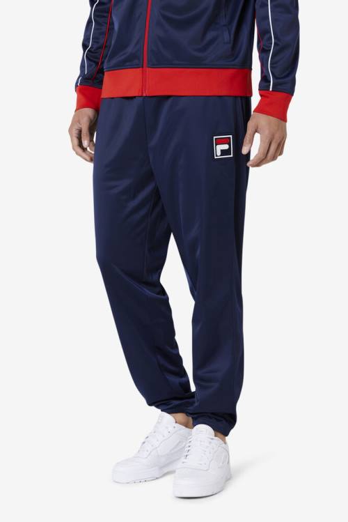 Navy / Red / White Men's Fila Wayan Track Pants | Fila741QA