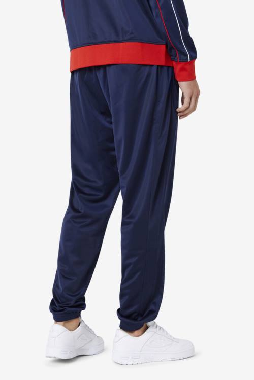 Navy / Red / White Men's Fila Wayan Track Pants | Fila741QA