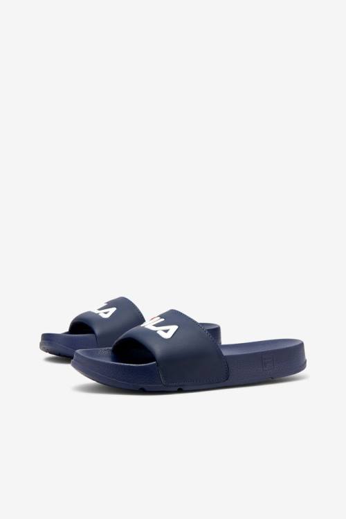 Navy / Red / White Women's Fila Drifter Slides | Fila263XK