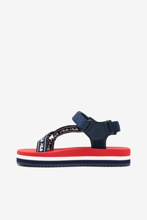 Navy / Red / White Women's Fila Spettro Sandals | Fila716RS