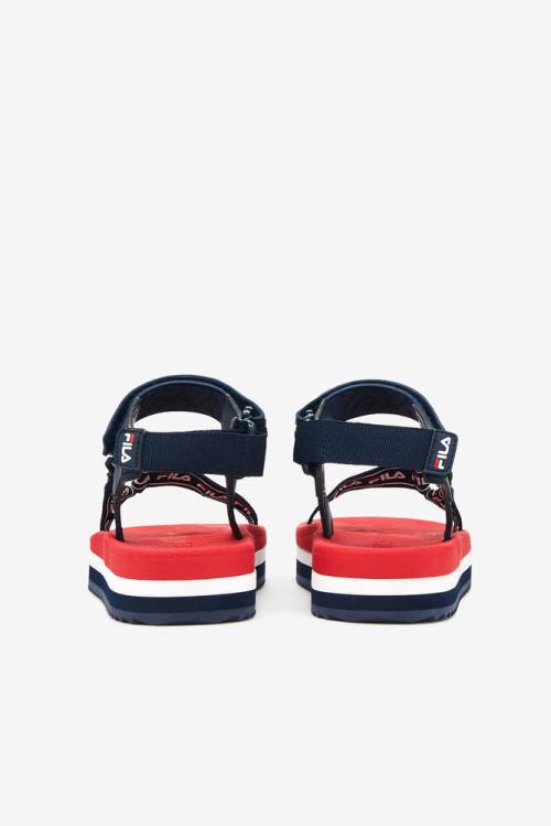 Navy / Red / White Women's Fila Spettro Sandals | Fila716RS