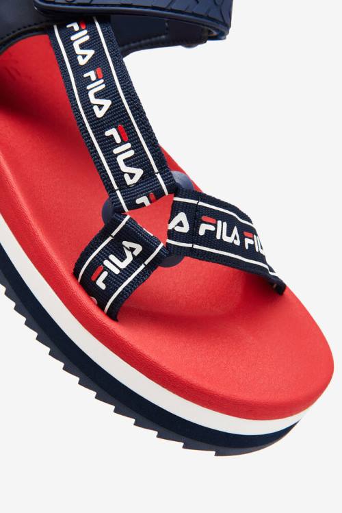 Navy / Red / White Women's Fila Spettro Sandals | Fila716RS