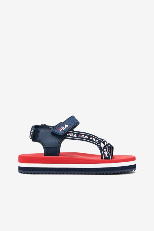 Navy / Red / White Women\'s Fila Spettro Sandals | Fila716RS