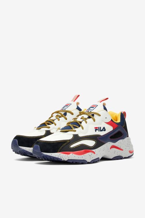 Navy / Silver / Black Men's Fila Ray Tracer Sneakers | Fila572OH