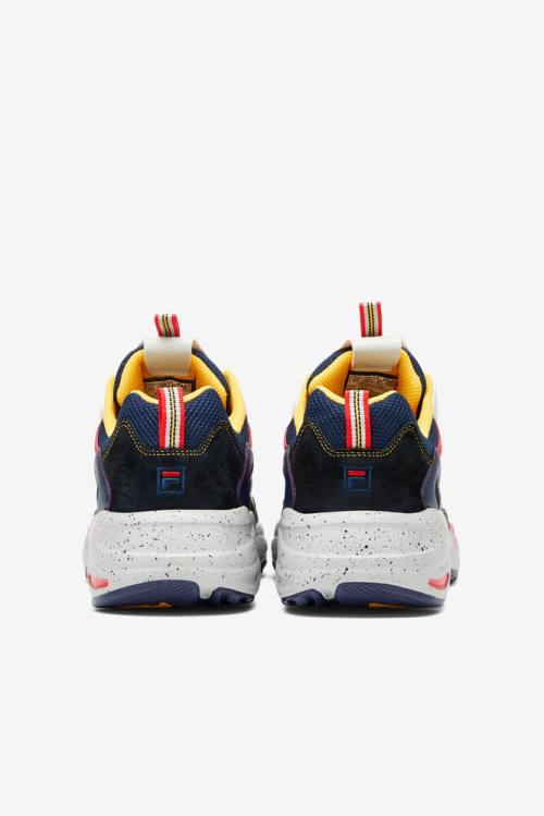 Navy / Silver / Black Men's Fila Ray Tracer Sneakers | Fila572OH