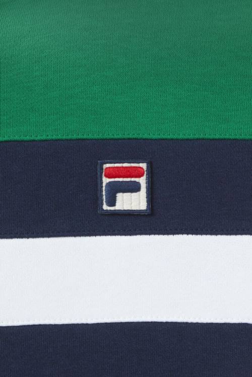 Navy / White Men's Fila Arlo Hoodie | Fila956CF