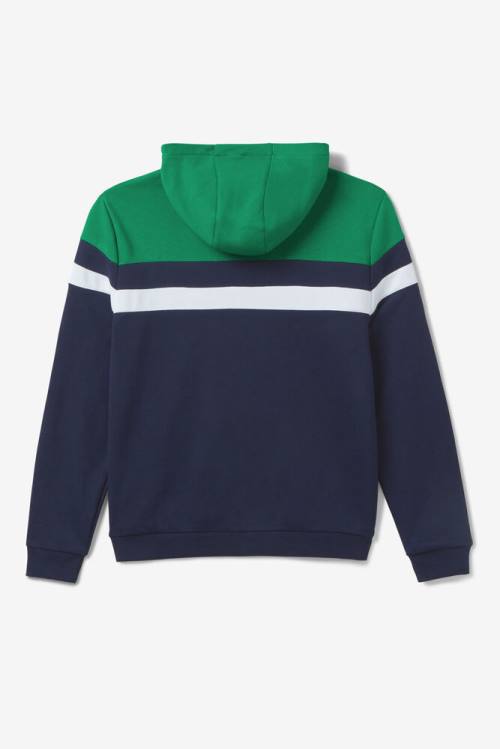 Navy / White Men's Fila Arlo Hoodie | Fila956CF