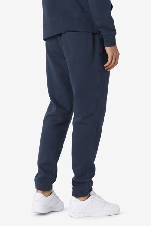 Navy / White Men's Fila Garin Jogger Pants | Fila702WU