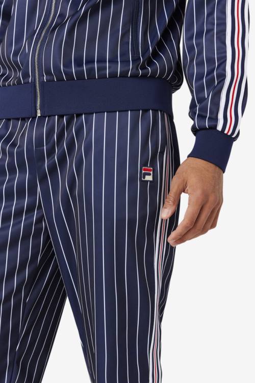 Navy / White Men's Fila Lyons Track Pants | Fila847HG