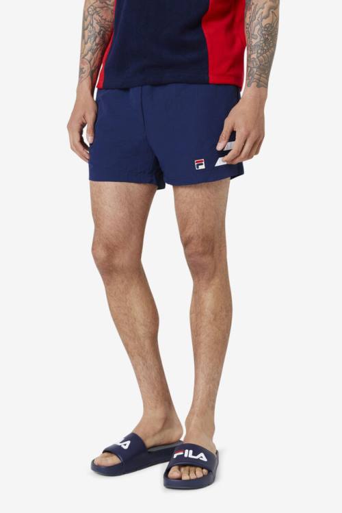 Navy / White Men's Fila Vantage Swim Shorts | Fila432CL